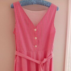 'Liz Claiborne' Sleeveless Retro Lindey Hop Dress Size 10 100% Cotton Lined